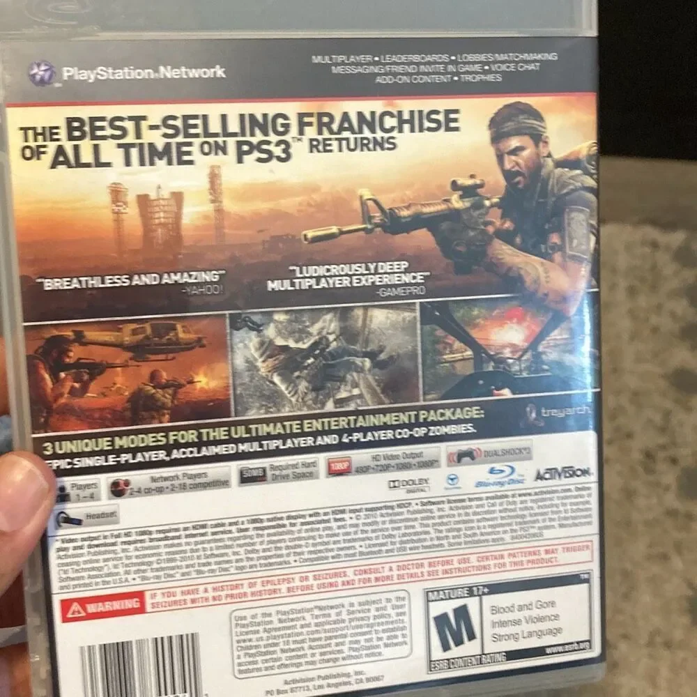 Call of Duty Black Ops PS3 Game Complete w/ Case & Disc Tested Working